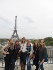 Samantha and GCC students in Paris