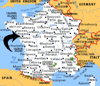 Map of Nantes, France