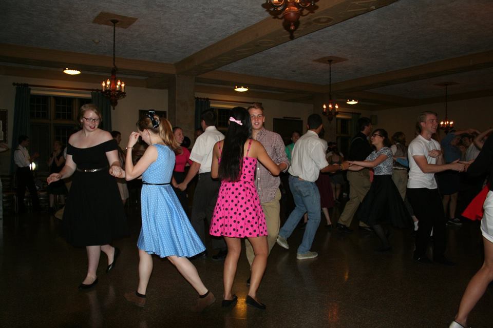 Swing Club members dance at the retro themed Sock Hop
