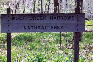 Wolf Creek Narrows Natural Area Sign